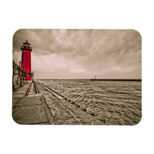 USA, Michigan, Großhaven-Leuchtturm Magnet