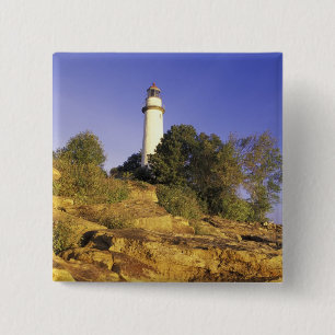 USA, Michigan, Huron-See. Pointe Aux Barques Button