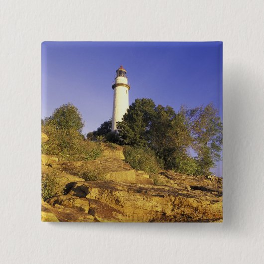 USA, Michigan, Huron-See. Pointe Aux Barques Button (Vorderseite)