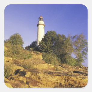 USA, Michigan, Huron-See. Pointe Aux Barques Quadratischer Aufkleber