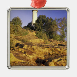 USA, Michigan, Lake Huron. Pointe Aux Barques Silbernes Ornament