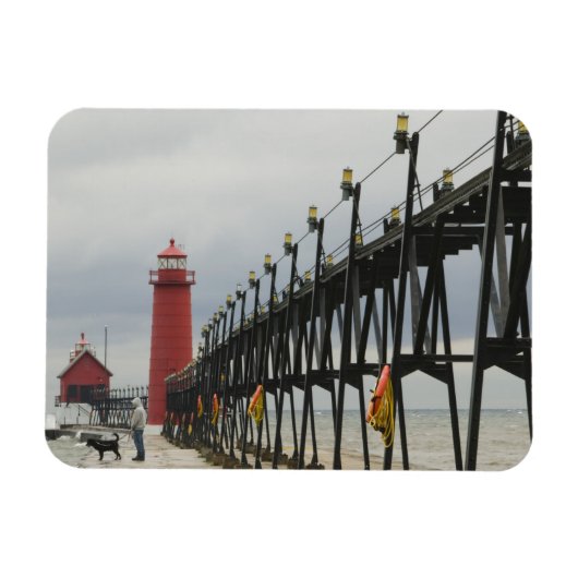 USA, Michigan, Lake Michigan Shore, Grand Haven: Magnet (Horizontal)