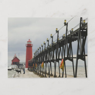 USA, Michigan, Lake Michigan Shore, Grand Haven: Postkarte