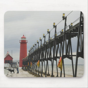 USA, Michigan, Lake Michigan Ufer, Grand Haven: Mousepad