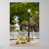 USA, Michigan, Mackinac Island. Gelbes Bike Poster (Vorne)