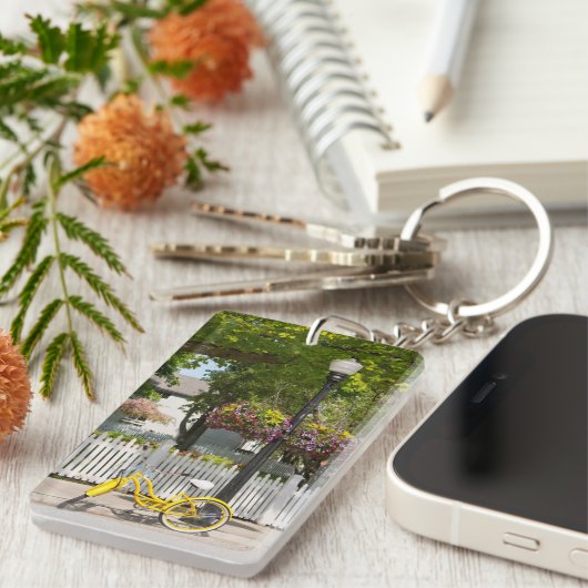 USA, Michigan, Mackinac Island. Gelbrad Schlüsselanhänger (Vorderseite rechts)