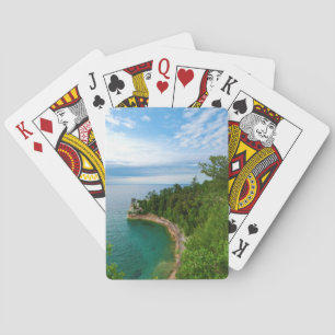 USA, Michigan. Miner's Castle Felsformation 3 Spielkarten