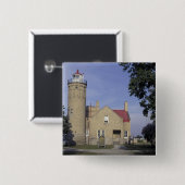 USA, Michigan Old Mackinac Point Lighthouse Button (Vorne & Hinten)