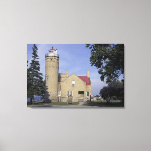 USA, Michigan Old Mackinac Point Lighthouse Leinwanddruck
