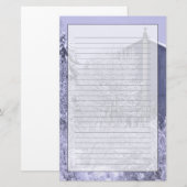 USA, Michigan, Rochester Hills. Schneeblau Briefpapier (Vorne/Hinten)