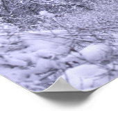 USA, Michigan, Rochester Hills. Schneeblau Poster (Ecke)