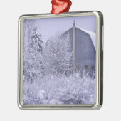 USA, Michigan, Rochester Hills. Schneeblau Silbernes Ornament (Links)