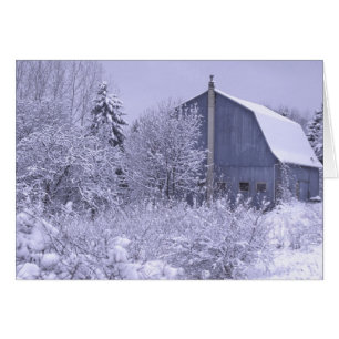 USA, Michigan, Rochester Hills. Verschneit blau