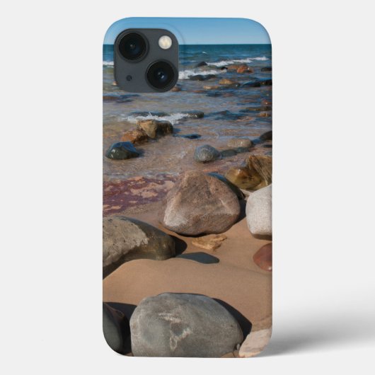 USA, Michigan. Runde Boulder auf 12 Meilen Case-Mate iPhone Hülle (Rückseite)