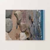 USA, Michigan. Runde Boulder auf 12 Meilen Puzzle (Horizontal)