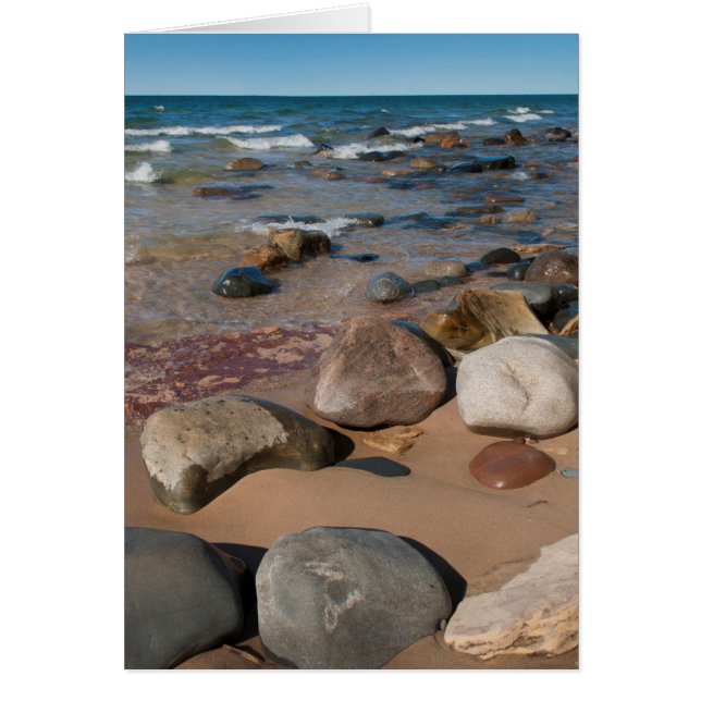 USA, Michigan. Runded Boulders auf 12 Meilen (Vorne)