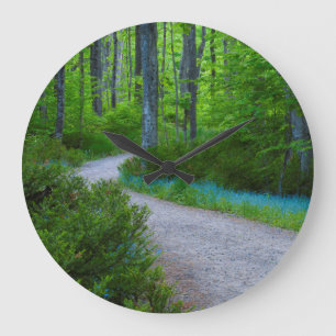 USA, Michigan. Weg durch den Wald Große Wanduhr
