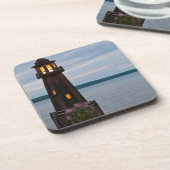 USA, Michigan. Yard Decoration Leuchtturm Getränkeuntersetzer (Linke Seite)