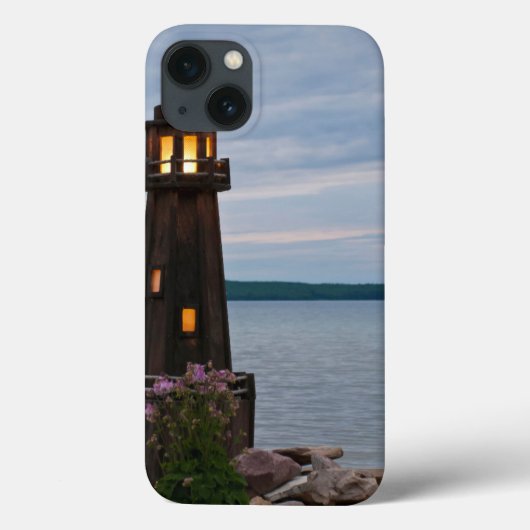 USA, Michigan. Yard Decoration Lighthouse Case-Mate iPhone Hülle (Rückseite)