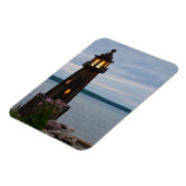 USA, Michigan. Yard Decoration Lighthouse Magnet (Linke Seite)