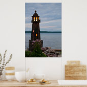 USA, Michigan. Yard Decoration Lighthouse Poster (Küche)