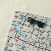 USA Midwest Map  Strandtuch (Beispiel)