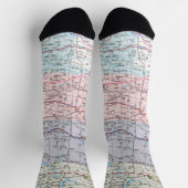 USA Midwest Road Map Socken (Oben)