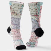 USA Midwest Road Map Socken (Gewinkelt)