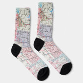 USA Midwest Road Map Socken (Rechts)