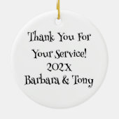 USA Militär Gnome Keramik Ornament (Hinten)