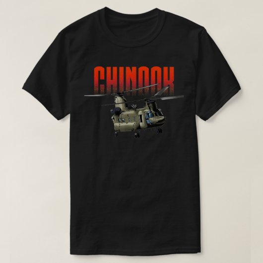 USA Militär Warbird Helicopter Chinook T-Shirt (Design vorne)