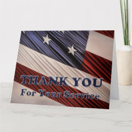 USA-Militärveteranen-patriotische Flagge danken Dankeskarte