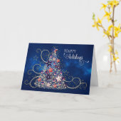 USA Military Christmas Tree Happy Hollidays Karte (Gelbe Blume)
