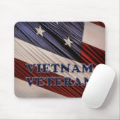 USA Military Patriotic Flag Vietnam Veteran Mousepad (Mit Mouse)