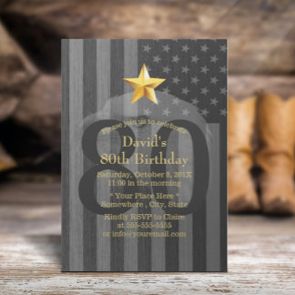 USA Military Veteran Bald Eagle Birthday Party Einladung