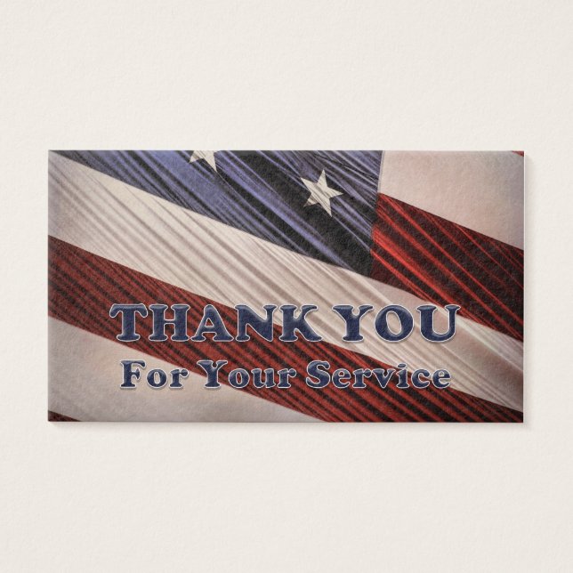 USA Military Veterans Patriotic Flag Vielen Dank (Vorderseite)