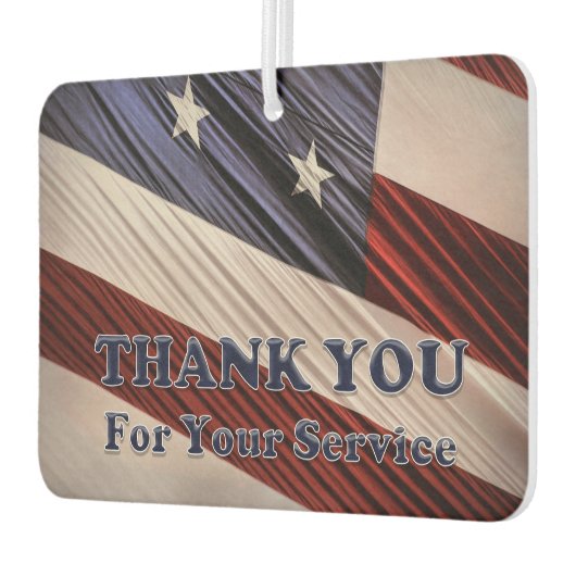 USA Military Veterans Patriotic Flag Vielen Dank Autolufterfrischer (Links)