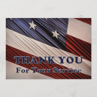 USA Military Veterans Patriotic Flag Vielen Dank Dankeskarte
