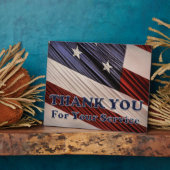 USA Military Veterans Patriotic Flag Vielen Dank Fotoplatte (Seite)