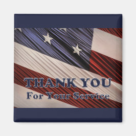 USA Military Veterans Patriotic Flag Vielen Dank Magnet