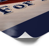 USA Military Veterans Patriotic Flag Vielen Dank Poster (Ecke)