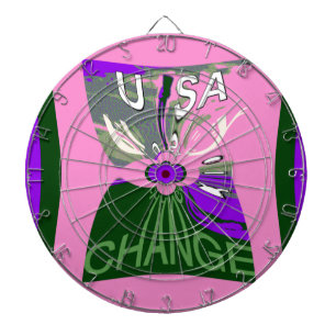 USA Millennial pink Change Vektor Inspiration Dartscheibe