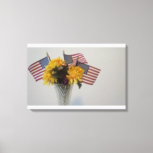 USA Mini-Flaggen Leinwanddruck (Vorderseite)