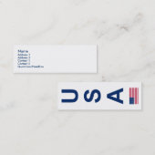 USA MINI VISITENKARTE (Vorne/Hinten)