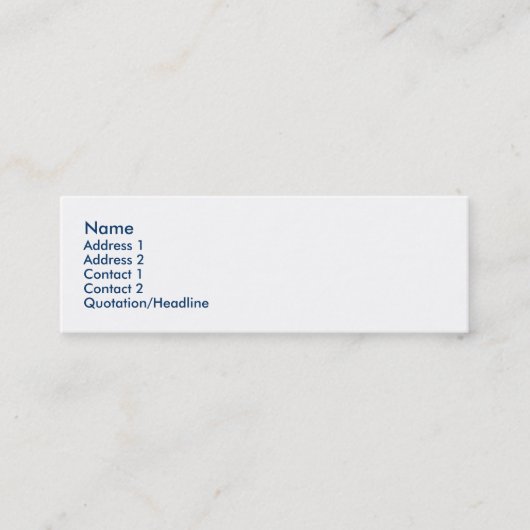 USA MINI VISITENKARTE (Vorderseite)