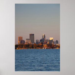 USA, Minnesota, Minneapolis, Stadt-Skyline Poster