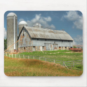 USA, Minnesota Scheune und Silo Mousepad
