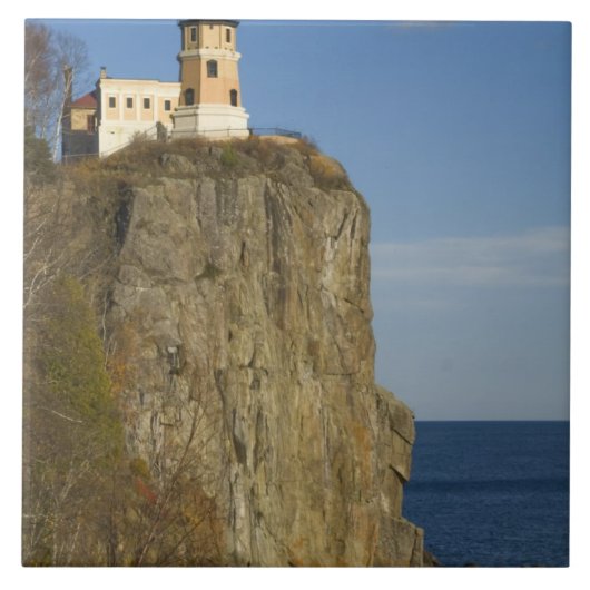 USA, Minnesota.  Split Rock Lighthouse am See Fliese (Vorderseite)