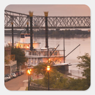 USA, Mississippi, Natchez. Natchez Under the Quadratischer Aufkleber