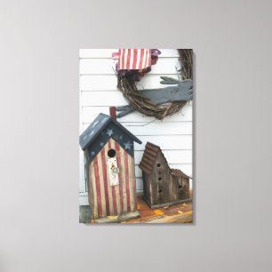 USA, Missouri, Herman: Patriotische Birdhouses, Leinwanddruck